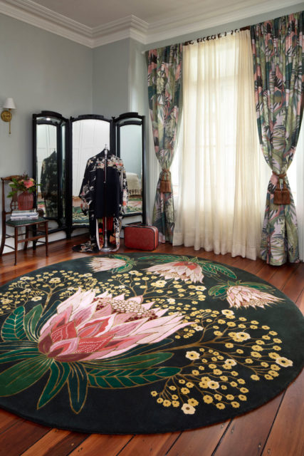 Overhead image of floral Sugarbush rug by House Of Heras