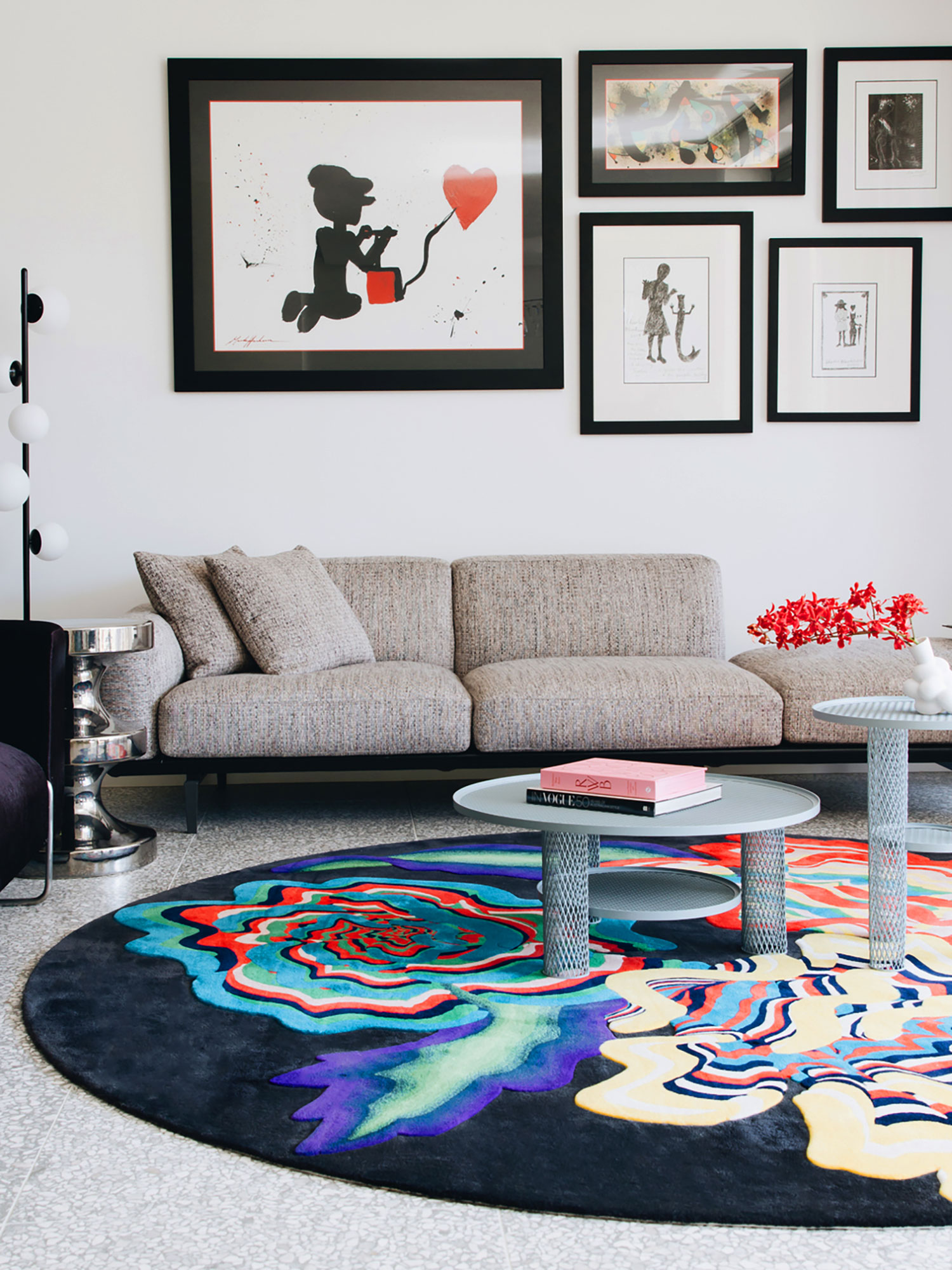 Product image of Floral Allsorts rug by Romance Was Born in rainbow colour