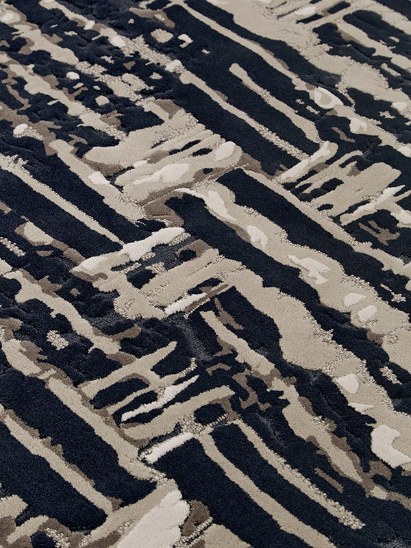 close up image of the Linton rug designed by designer rugs