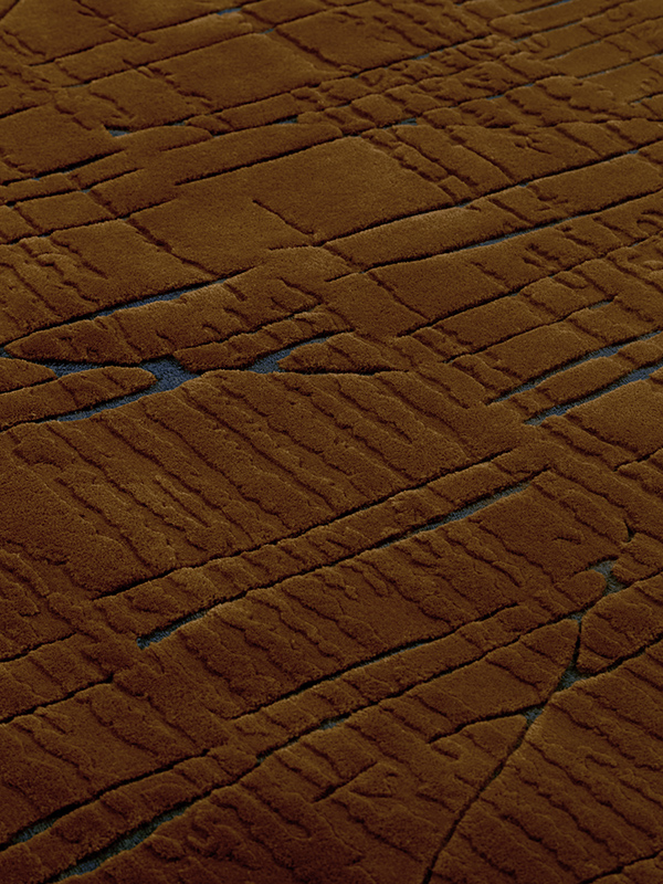 close up image of the the tally rug designed by designer rugs