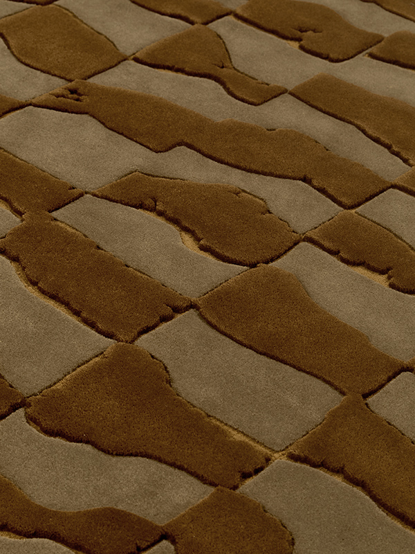 close up image of the cobblestones rug designed by designer rugs