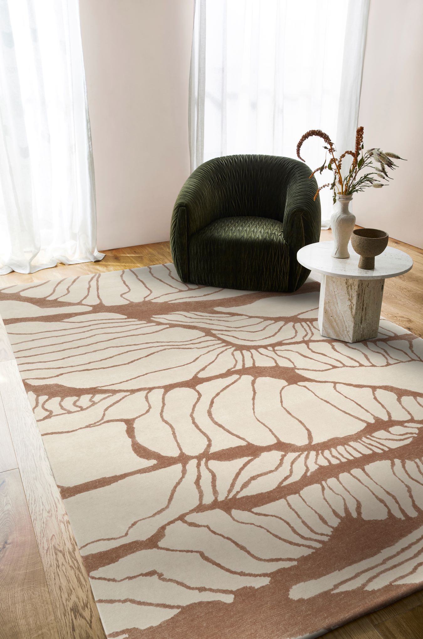 location mage of Balaton rug in beige and brown-hr