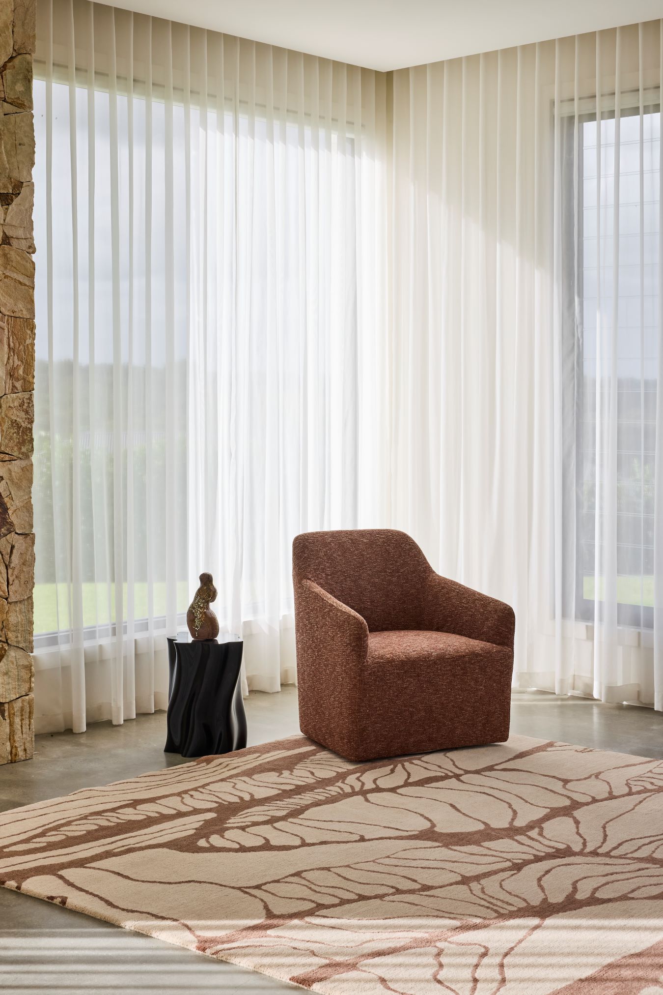 location mage of Balaton rug in beige and brown-hr