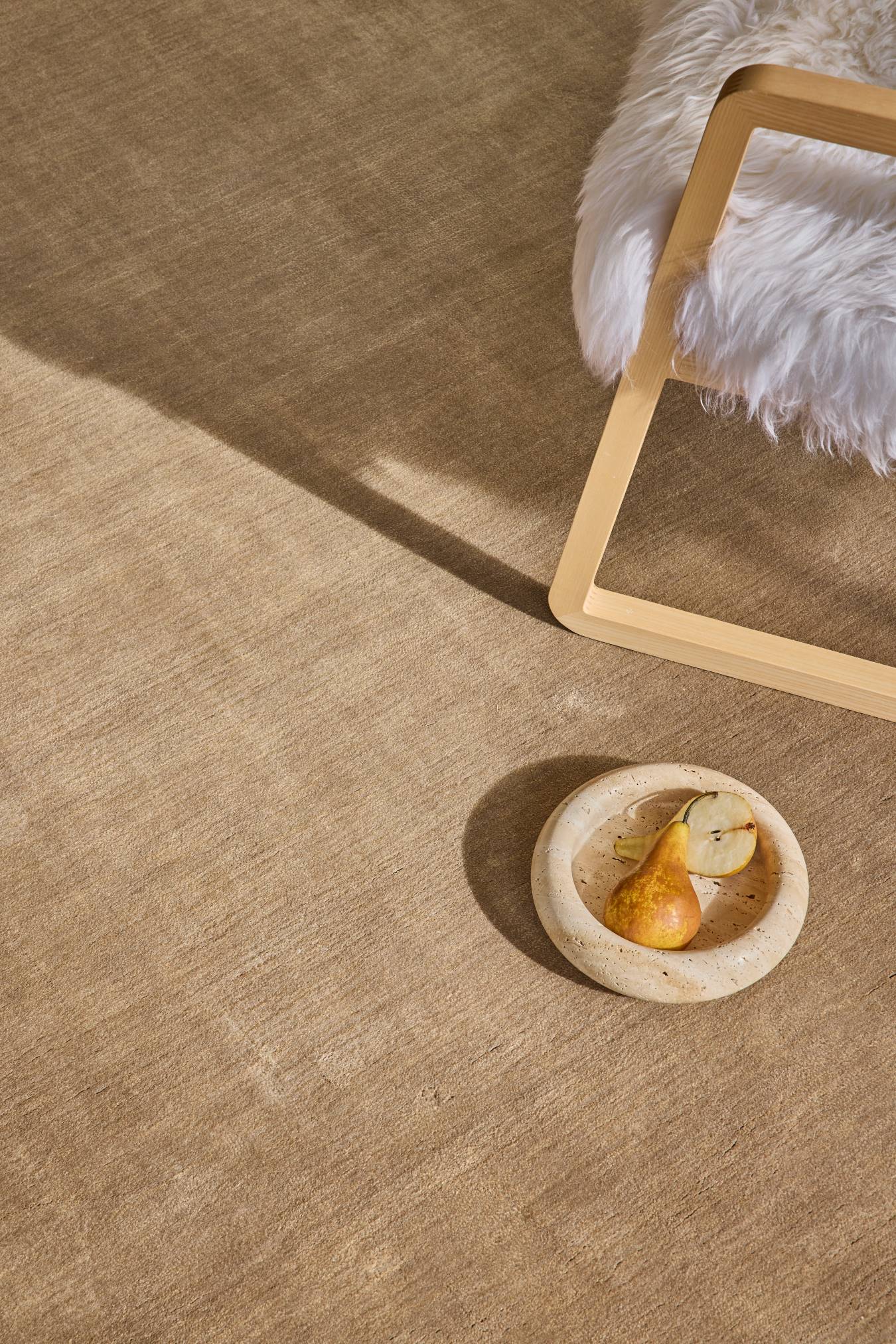 close up image of the sabi-dune rug