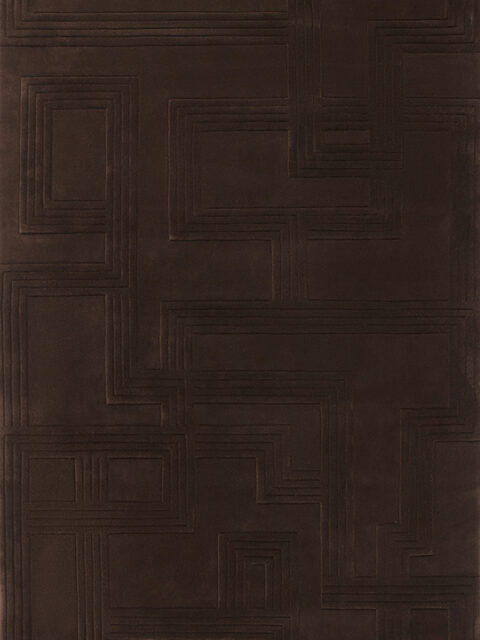 overhead image of the bowie deep brown rug