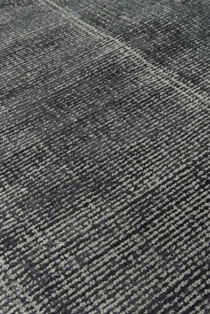 Detailed view of Tungsten rug in charcoal colour