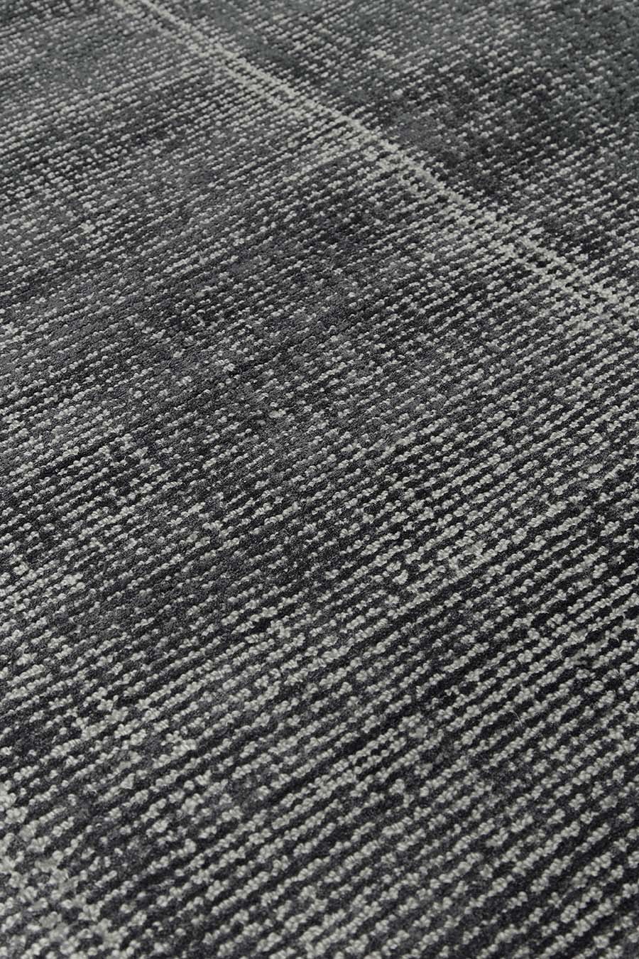 Detailed view of Tungsten rug in charcoal colour