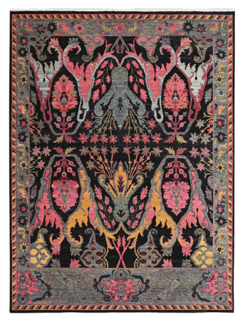 overhead image of the Solenne rug designed by designer rugs