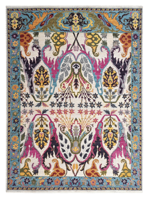 overhead image of the Solenne Multi rugs designed by designer rugs