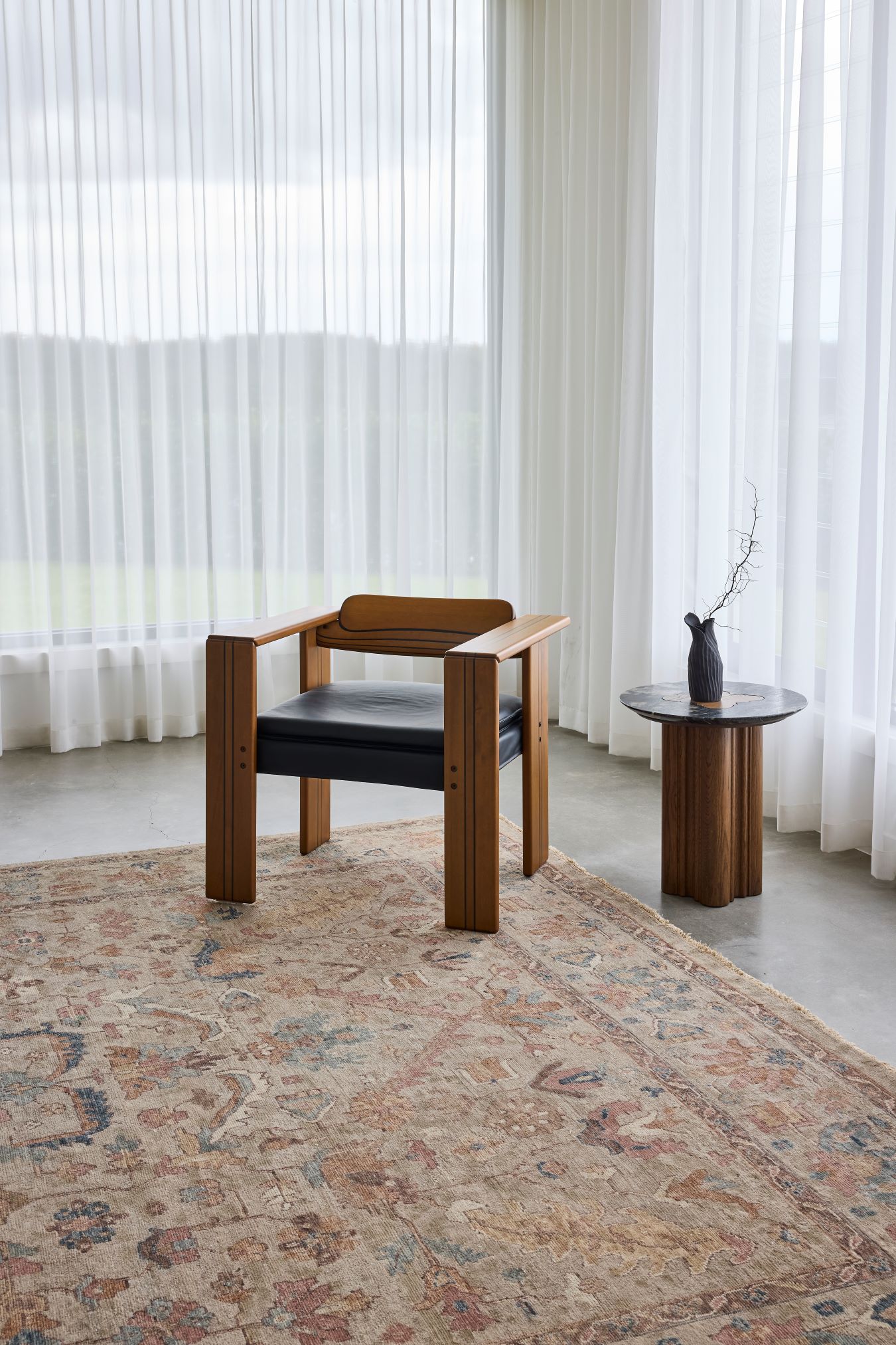 image of the jomana olive handknot rug