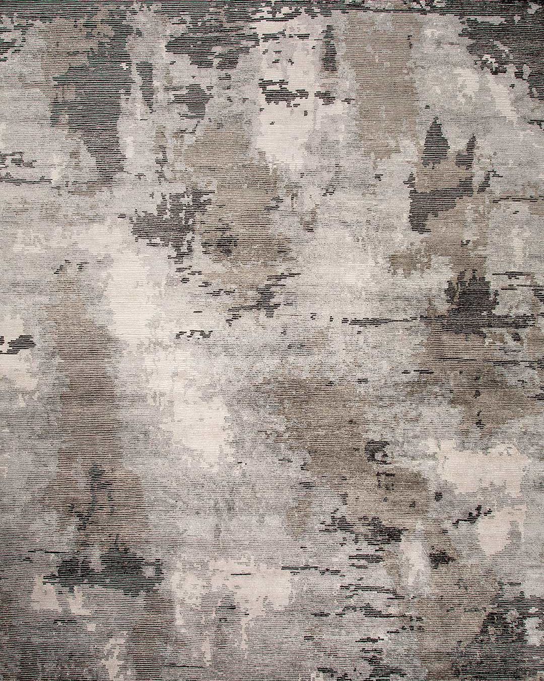 Overhead image of textural Christobel rug in charcoal colour