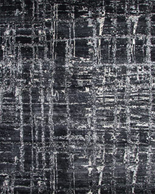 Product image of abstract Cityscape rug in black colour