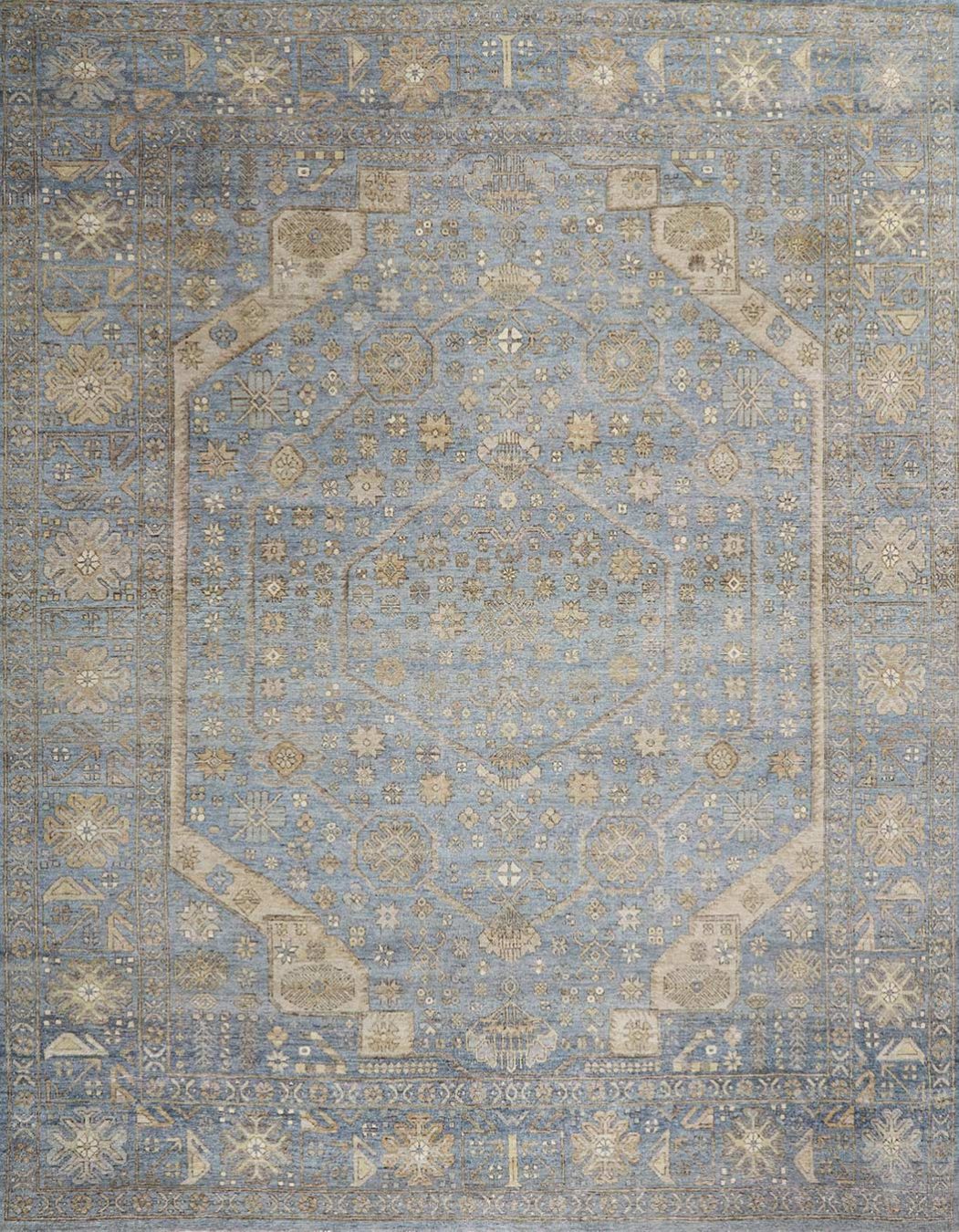 Overhead image of blue Ibiza rug