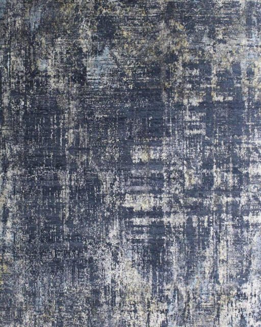 Product image of distressed Lamancha rug in navy blue colour