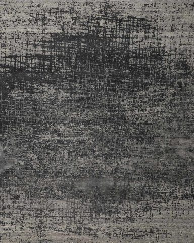 Product view of distressed Lithograph rug in charcoal grey colour