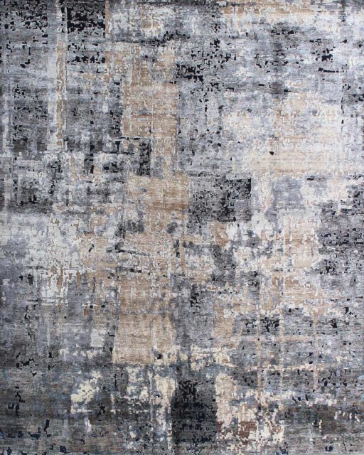 Product image of distressed Marello rug in grey and beige colour