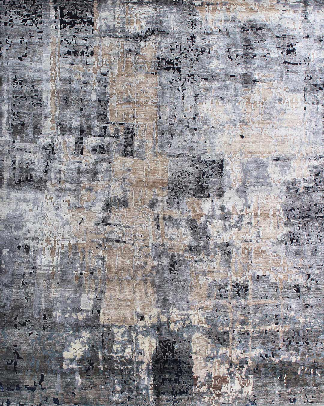 Product image of distressed Marello rug in grey and beige colour
