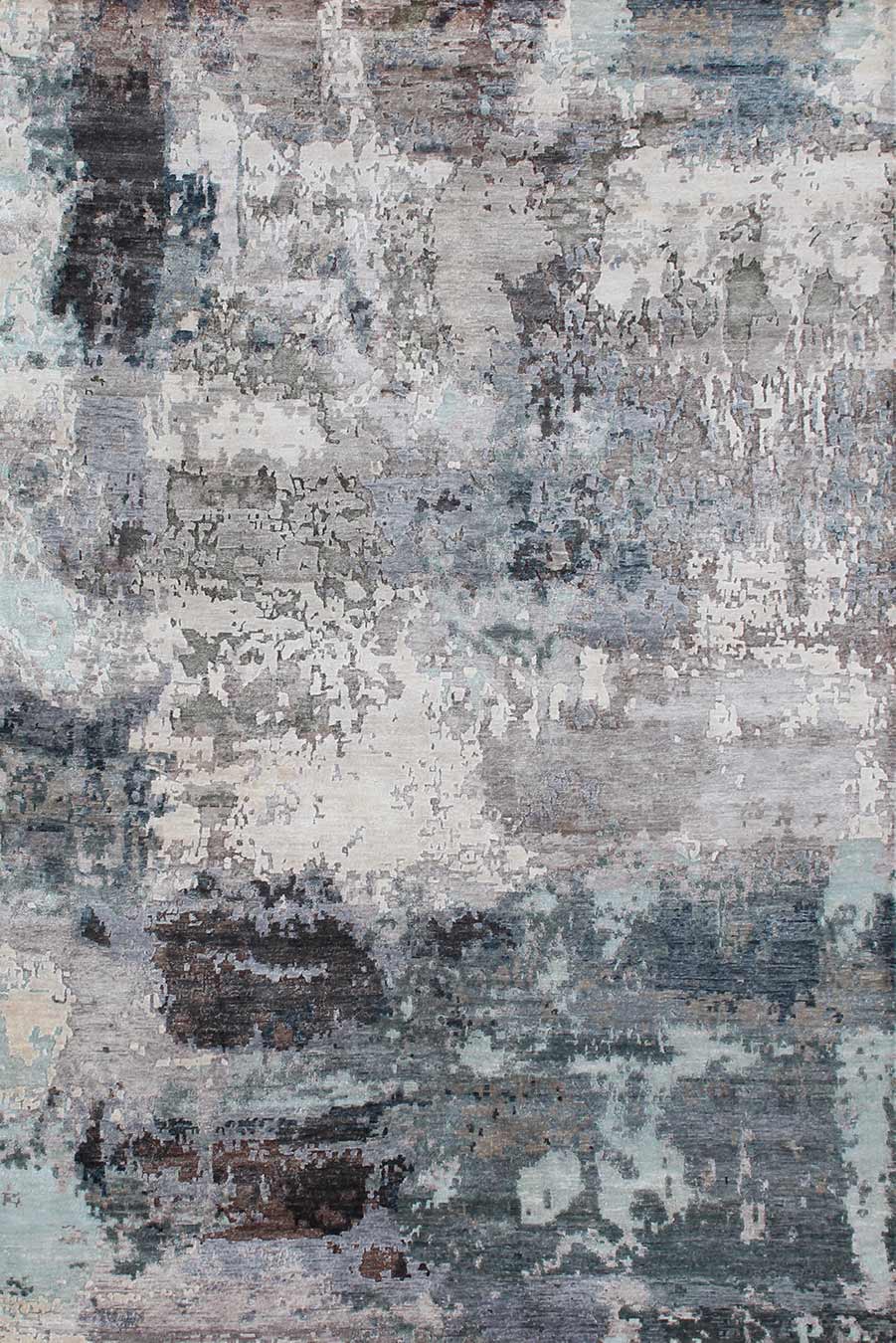 Product image of distressed Mykonos rug in grey colour