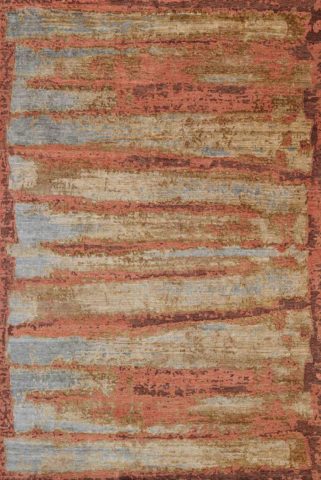 Product image of abstract Russet rug in orange colour