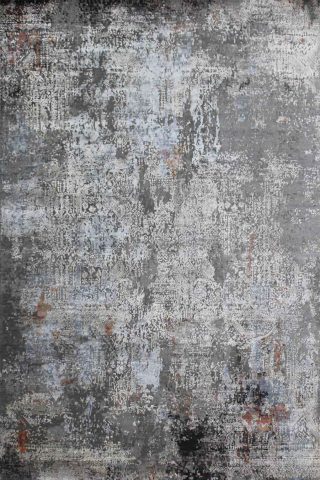 Product image of distressed Tusk handknot rug in grey