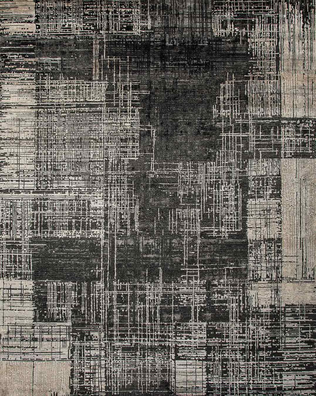 Product image of distressed Urban rug in charcoal colour