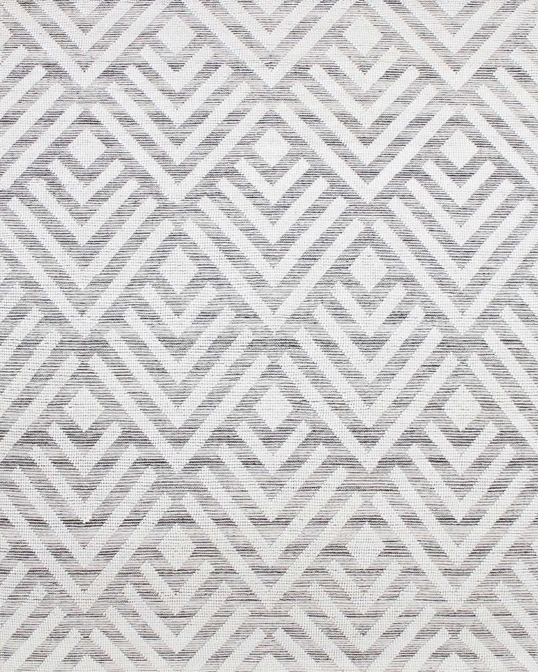 Overhead image of textured Zephyr rug in white colour