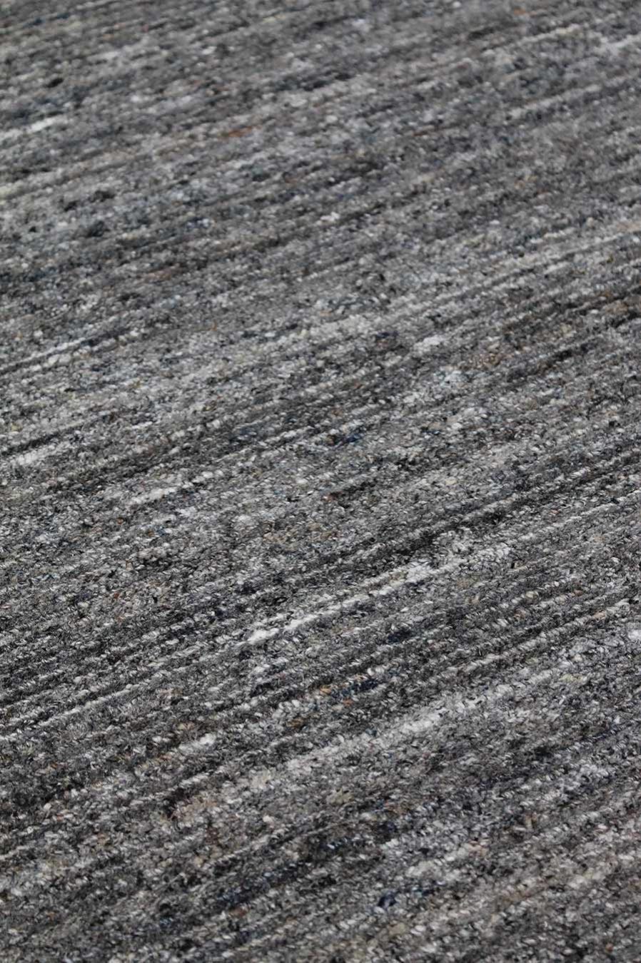 Close up view of Chic textured rug in grey colour