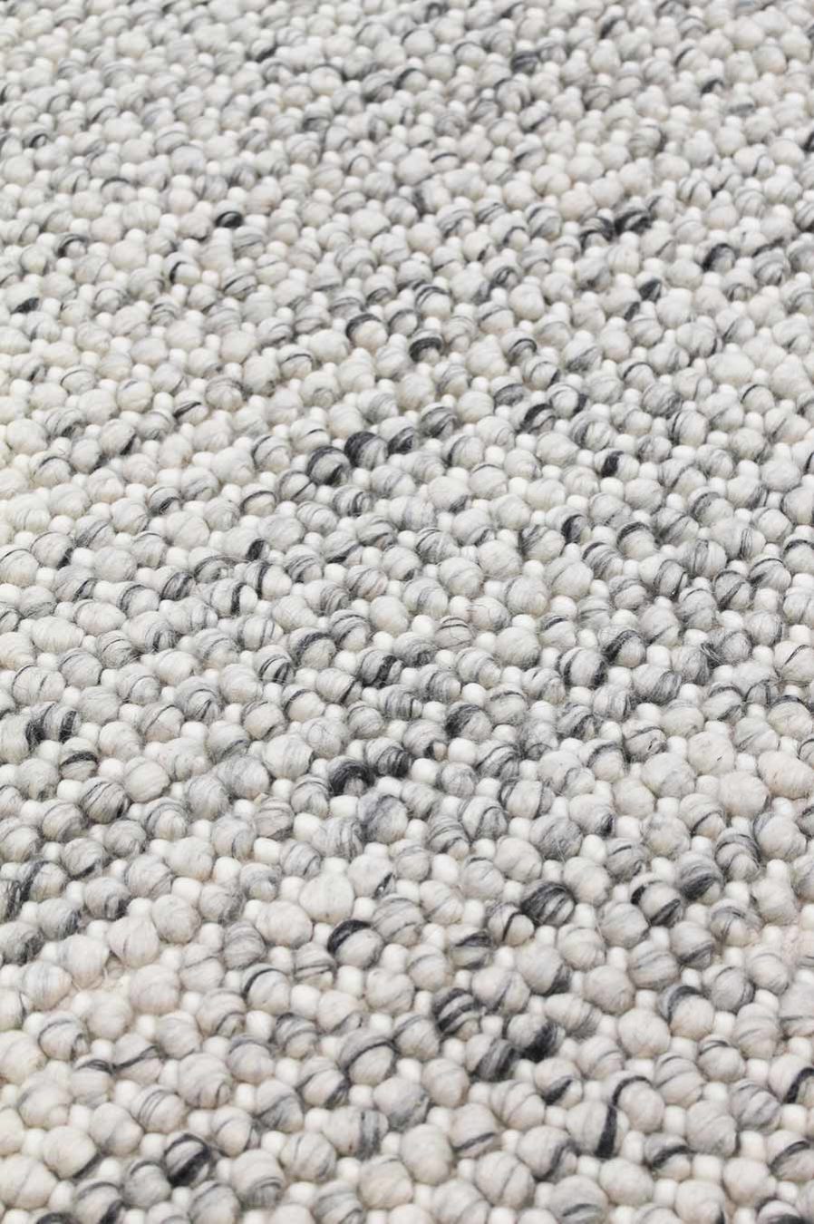 Close up view of textured Marble rug in light grey colour