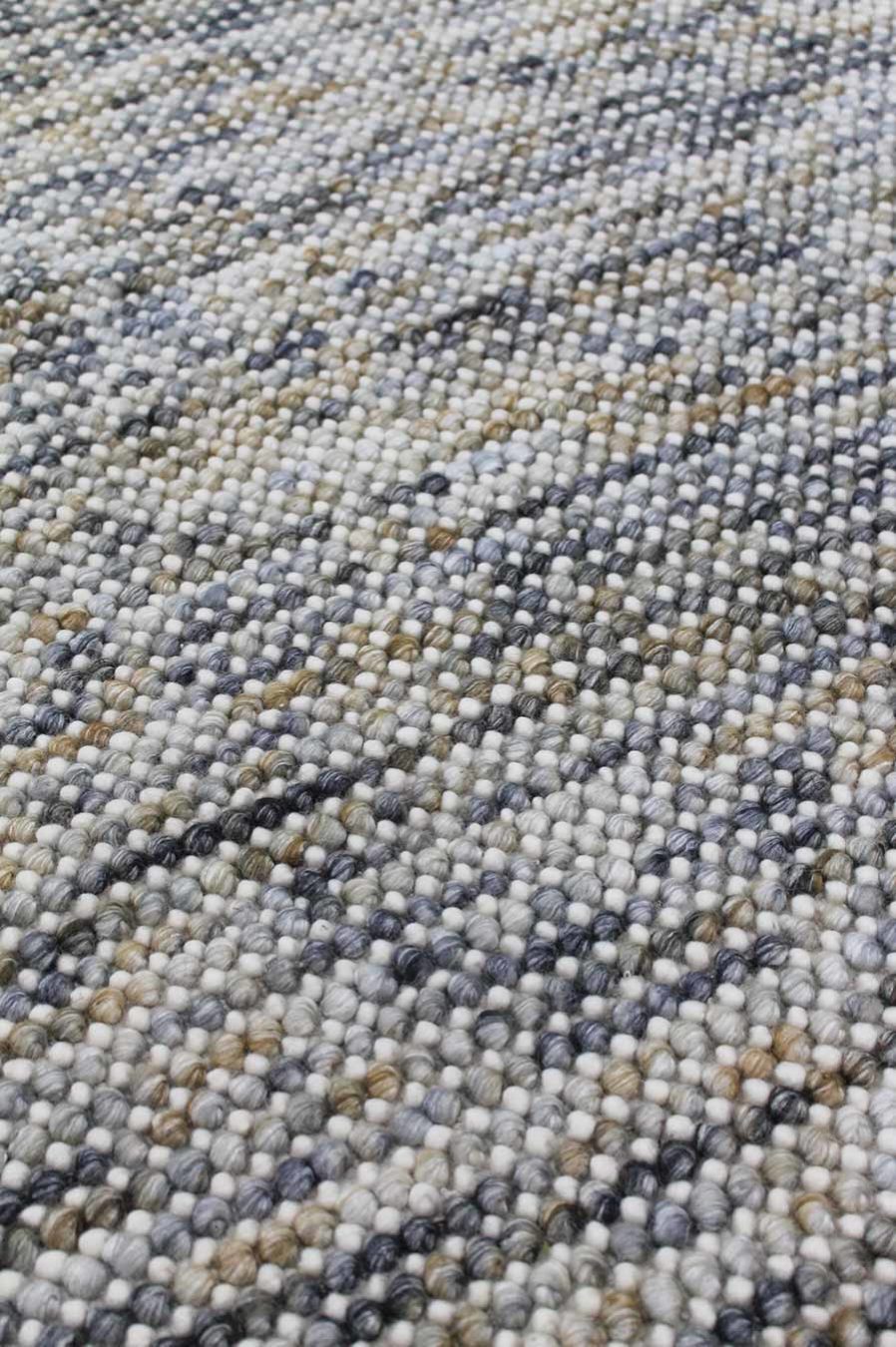 Close up view of textured Marble rug in grey and beige colour