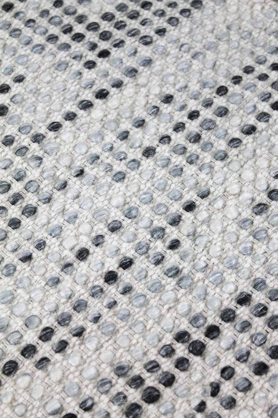 Detailed view of textured Nagoya rug in grey colour