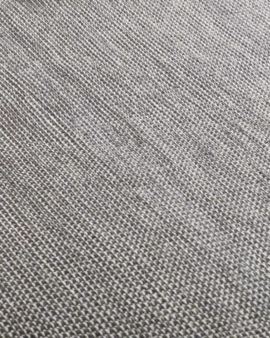 Detailed image of gradient Plait Ombre Thunder rug in grey
