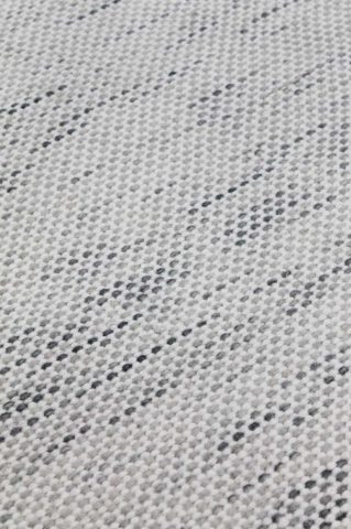 Detailed view of textured Suki rug in light grey colour