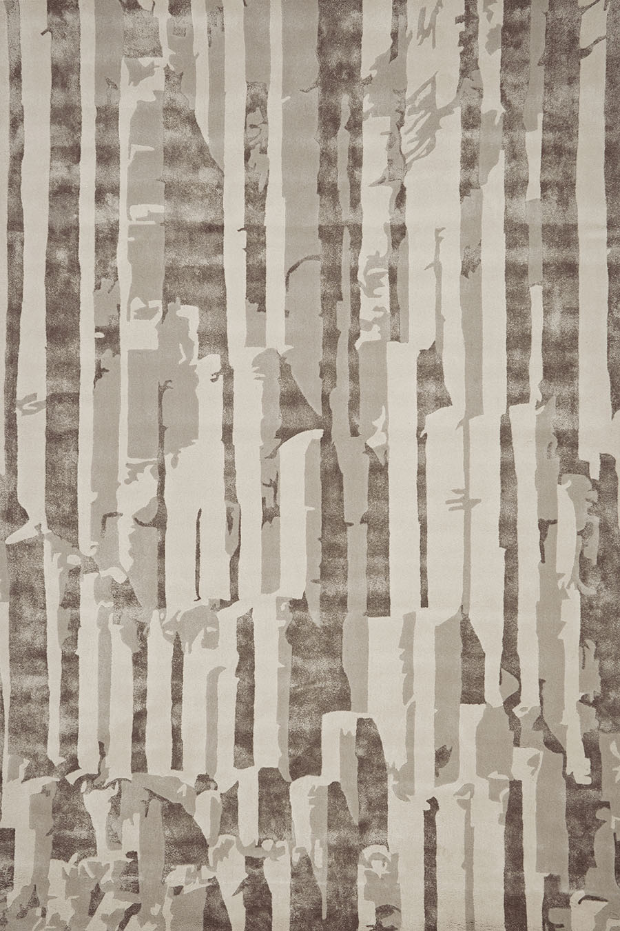 overhead image of textural Basalt rug in silver grey colour