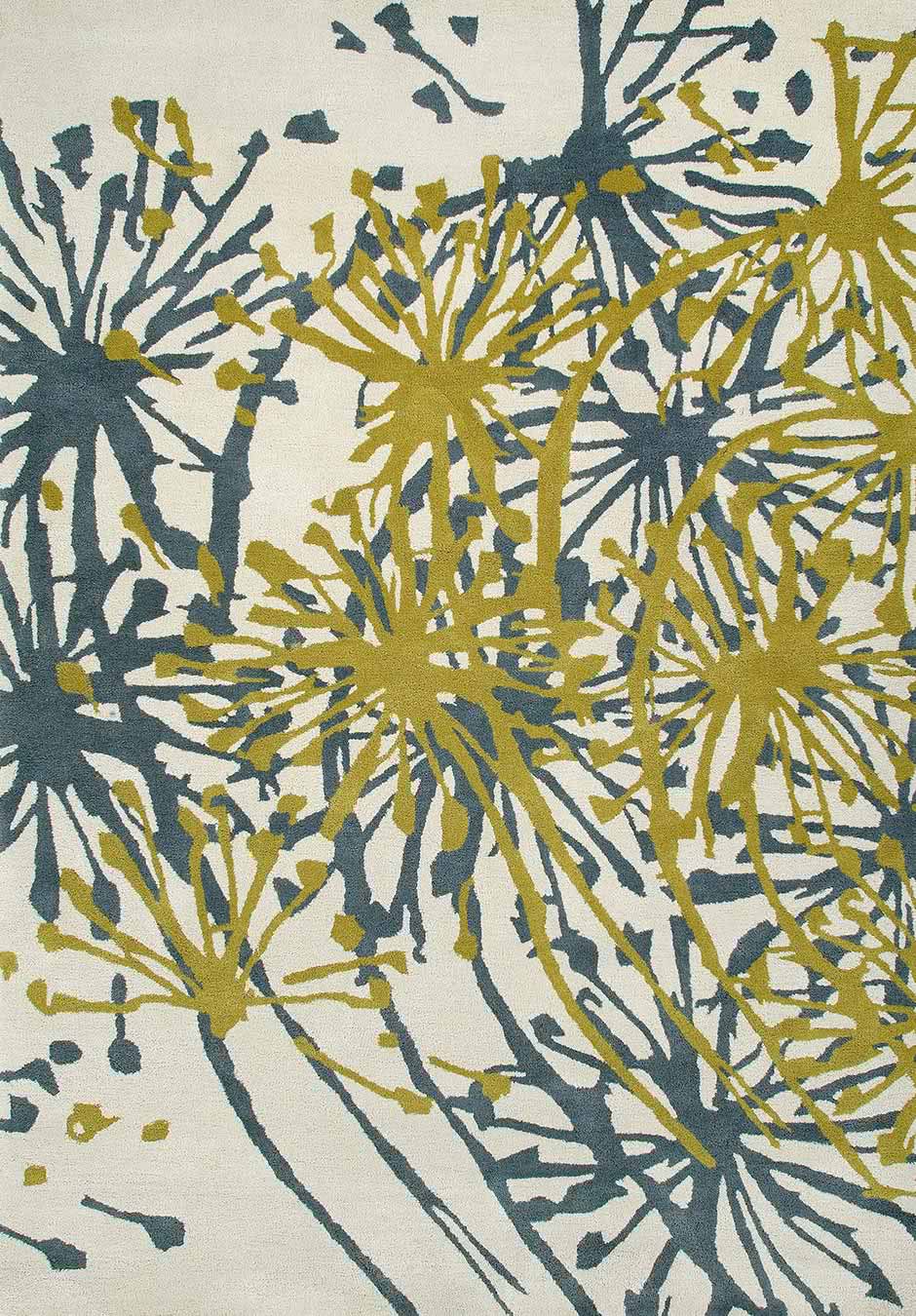 Dandelion rug in ice colour overhead image