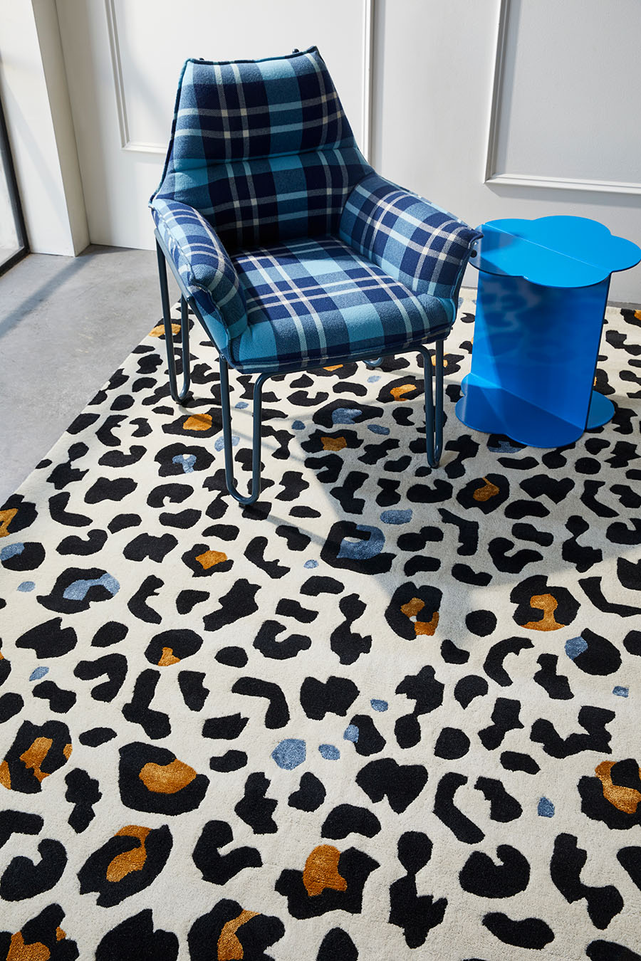 styled image of leopard print Donatella rug