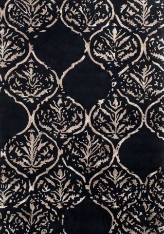 Othello rug in dark navy colourway overhead image