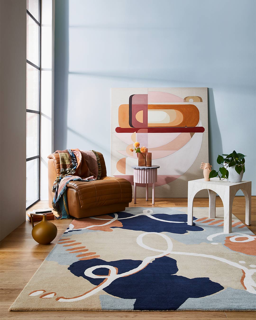 Styled image of abstract Palette rug