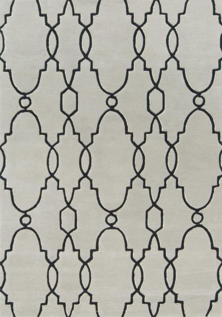Samsun rug in silver colourway overhead image