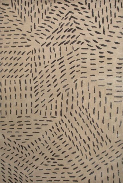 Stitched up rug in cement colourway overhead image