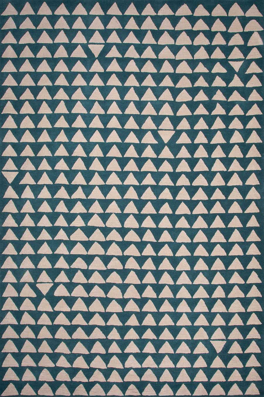 Tribeca rug in ocean colourway overhead image