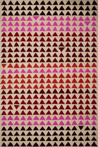 Tribeca toledo rug in red colourway overhead images