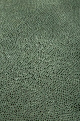 Close up view of textured Coral Cut Pile rug in green colour