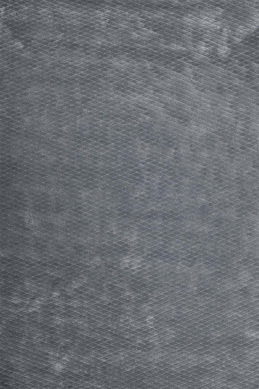 Overhead view of textured Diamond Velour rug in grey colour