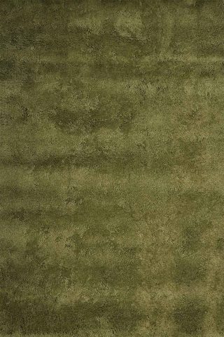 Overhead view of textured Napoleon Shag rug in olive green colour